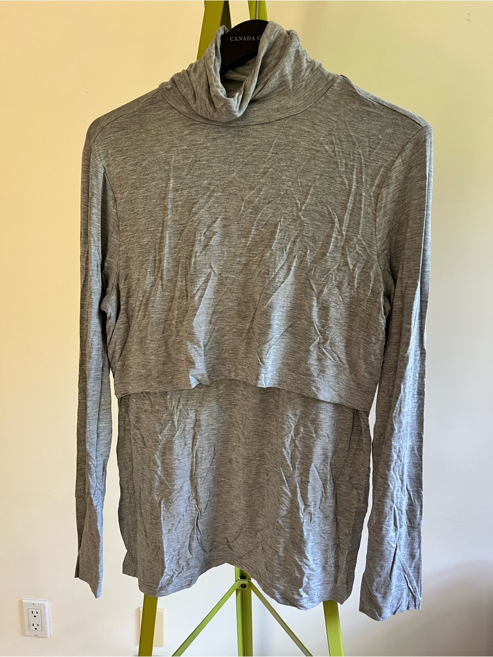 Seraphine Heather Gray Bamboo Essentials NURSING Turtleneck size XL